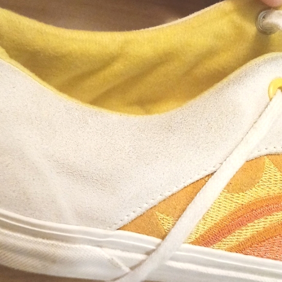 Vans Custom "Embroidered Sunshine" Leather Sneakers (Size W 11 / M 9.5) - Picture 10 of 11